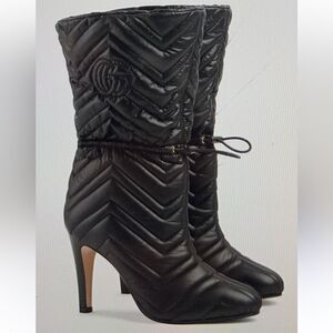 Gucci Women's Black GG Matelasse Nylon Boots EU 42/ US 11
